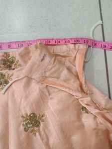 Beautiful Peach Embroidered chaniya