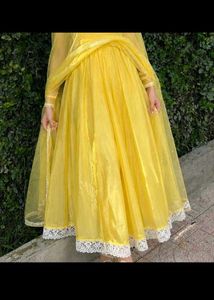 Vibrant Yellow Anarkali Suit Set