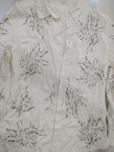zara beads shirt/ blouse