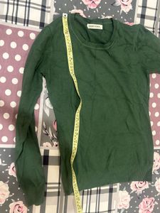 Green Long Sleeve Knit Top