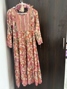 Floral Print Kurta with free pants