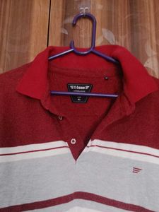 Men's Striped Long Sleeve Polo Shirt
