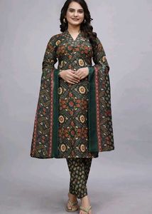 Elegant Floral Print Kurta Set 4xl sizs