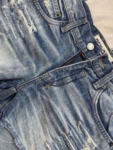 Distressed Denim Cutoff Shorts