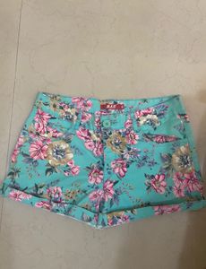 Floral High-Waisted Shorts
