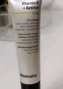minimalist retinal undereye cream