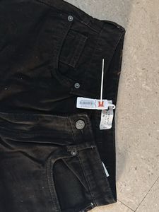 Black Distressed Flare Jeans