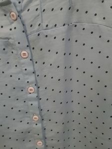 Sky Blue Dotted Daily Wear Top