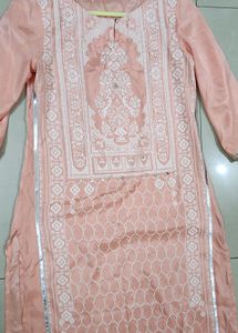 Peach Shine W Festive Kurta
