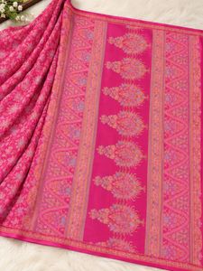 Elegant Magenta Pure Silk Saree