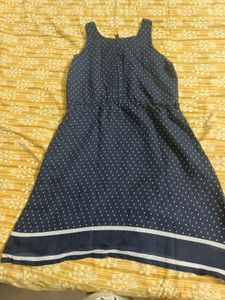 Navy Blue Polka Dot Dress