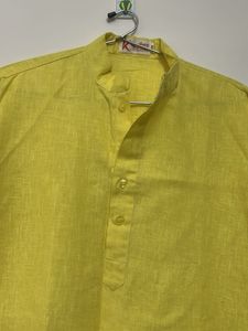 Bright Yellow Cotton Kurta