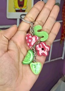 Personalised Initial &amp; Charms Bagcharm | Keychain
