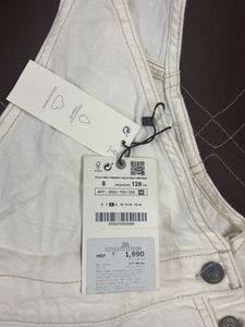 Zara White Denim Overalls