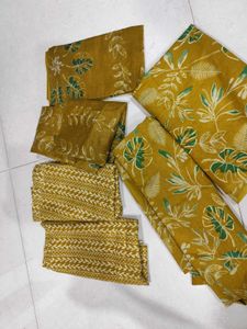 Stylish Mustard Yellow Dress Material