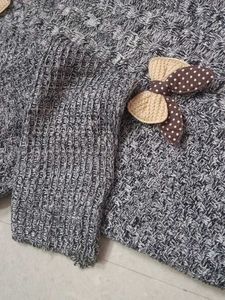 Gray Knit Sweater Dress