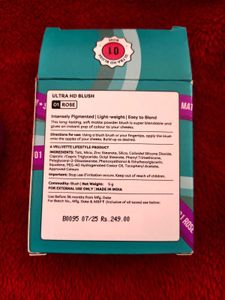 SUGAR POP Ultra HD Blush 01 Rose - 10 gms - Richly