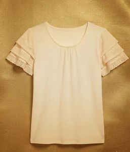 Cream Lace Sleeve Top