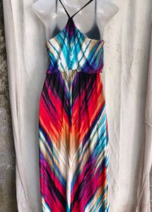 Vibrant Tie-Dye Maxi Dress