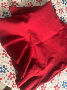 Red Ruffle Sleeve Dress