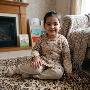 Cute Girls🅰️ Paisley 3  years Kurta Set