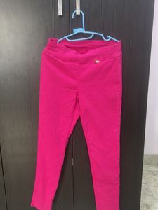 Pink Casual women Trousers