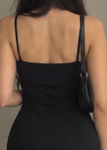 Chic Black Halter Neck Mini Dress