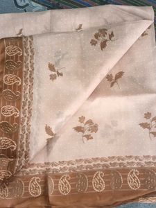Stunning nude colour Saree