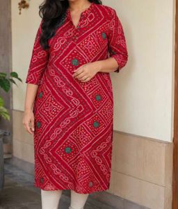 Rajasthani Bandhani print kurti