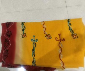 Elegant Yellow Embellished Saree 1ooo