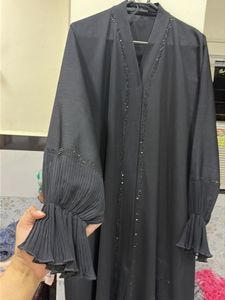 Elegant Black Embellished Abaya 60 length