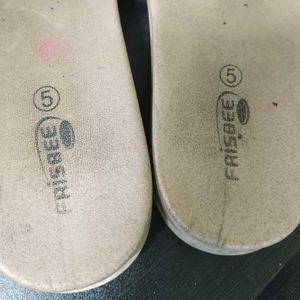 Frisbee Beige Polka Dot Casual Sliders for Women