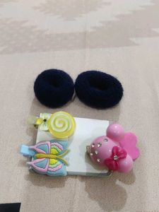 Cute Hair Clips and Scrunchies Set