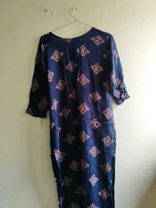 Stylish Navy Blue Printed Kurta