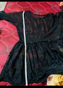 New net soft fabric black top upto xl