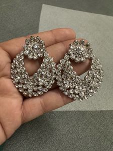 Sparkling Silver Earrings