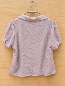 shimmer mauve shirt with attached inner