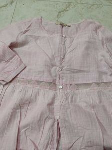 Pink Embroidered Kurta