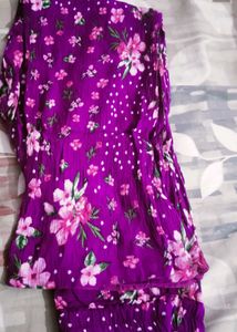 Vibrant Floral Print Kurta Set