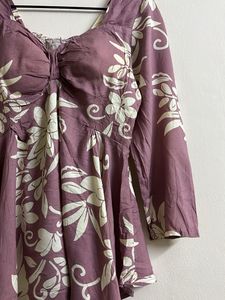 Floral Print Peplum Top