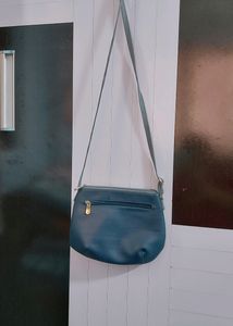 Vintage Blue &amp; Cream Shoulder Bag