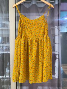 SHEIN Mustard Floral Dress