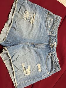 Distressed Denim Shorts