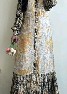 Bohemian Floral Print Maxi Dress