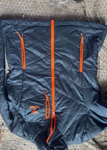 Hummel Navy &amp; Orange Lightweight Hooded Jacket