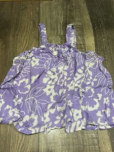 Cute Floral Print Summer Top