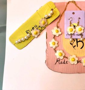 Cute Daisy Flower Jewelry Set