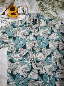 Stylish Leaf Print shirt🫶🏻