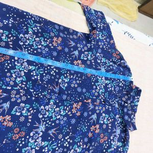 Blue Floral Print Shirt