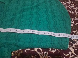 Emerald Green Lace Puff Sleeve Top